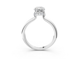 White gold Radiant Brilliant Solitaire Engagement Ring with Six-Prong Setting and Classic Band_23