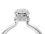 White gold Radiant Brilliant Solitaire Engagement Ring with Six-Prong Setting and Classic Band_24