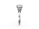 White gold Radiant Brilliant Solitaire with Pave Band and Four-Prong Setting_22
