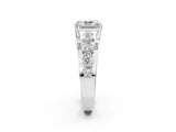 White gold Radiant Brilliant Solitaire with Side Stones on a Pave Band and Four-Prong Setting_64
