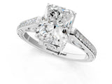 White gold Radiant Cut Cathedral Pave Diamond Engagement Ring with Six-Prong Setting_33