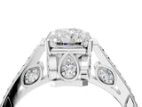 White gold Radiant Cut Cathedral Pave Diamond Engagement Ring with Six-Prong Setting_36