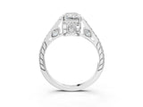 White gold Radiant Cut Cathedral Pave Diamond Engagement Ring with Six-Prong Setting_40