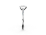 White gold Radiant Cut Channel Set Solitaire Engagement Ring with Four-Prong Setting_225