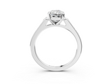 White gold Radiant Cut Channel Set Solitaire Engagement Ring with Four-Prong Setting_231