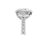 White gold Radiant Cut Channel Set Solitaire Engagement Ring with Four-Prong Setting_233