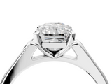 White gold Radiant Cut Channel Set Solitaire Engagement Ring with Four-Prong Setting_236