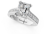 White gold Radiant Cut Channel Set Solitaire Engagement Ring with Prong Setting_59