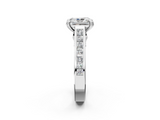 White gold Radiant Cut Channel Set Solitaire Engagement Ring with Prong Setting_60