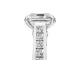 White gold Radiant Cut Channel Set Solitaire Engagement Ring with Prong Setting_63
