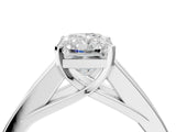 White gold Radiant Cut Channel Set Solitaire Ring with Four-Prong Setting_10