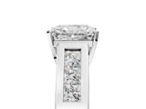 White gold Radiant Cut Channel Set Solitaire Ring with Four-Prong Setting_11