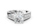 White gold Radiant Cut Channel Set Solitaire Ring with Four-Prong Setting_6