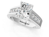 White gold Radiant Cut Channel Set Solitaire Ring with Four-Prong Setting_7