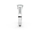 White gold Radiant Cut Channel Set Solitaire Ring with Four-Prong Setting_8