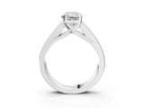 White gold Radiant Cut Channel Set Solitaire Ring with Four-Prong Setting_9