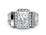 White gold Radiant Cut Cut Halo Split Shank Prong Set Ring_29