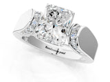 White gold Radiant Cut Diamond Channel Set Solitaire Ring with Four-Prong Setting_33