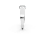 White gold Radiant Cut Diamond Channel Set Solitaire Ring with Four-Prong Setting_34