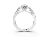 White gold Radiant Cut Diamond Channel Set Solitaire Ring with Four-Prong Setting_35