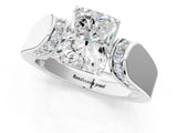 White gold Radiant Cut Diamond Channel Set Solitaire Ring with Four-Prong Setting_72