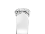 White gold Radiant Cut Diamond Channel Set Solitaire Ring with Four-Prong Setting_76