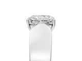 White gold Radiant Cut Diamond Channel Set Solitaire Ring with Four-Prong Setting_88