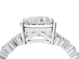 White gold Radiant Cut Diamond Cluster Pavé Band with Four-Prong Setting_13
