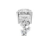 White gold Radiant Cut Diamond Cluster Pavé Band with Four-Prong Setting_14