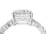 White gold Radiant Cut Diamond Cluster Pavé Band with Four-Prong Setting_22