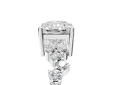 White gold Radiant Cut Diamond Cluster Pavé Band with Four-Prong Setting_23