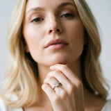 White gold Radiant Cut Diamond Engagement Ring with Pavé Band and Four-Prong Setting_59