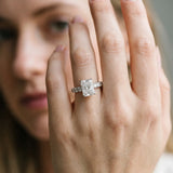 White gold Radiant Cut Diamond Engagement Ring with Pavé Band and Four-Prong Setting_60