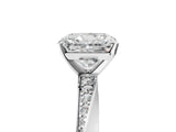 White gold Radiant Cut Diamond Engagement Ring with Side Stone Accents and Four-Prong Setting_114