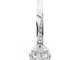 White gold Radiant Cut Diamond Engagement Ring with Side Stone Accents and Four-Prong Setting_13