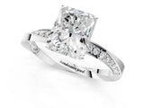 White gold Radiant Cut Diamond Engagement Ring with Side Stone Accents and Four-Prong Setting_14