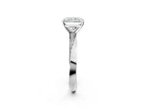 White gold Radiant Cut Diamond Engagement Ring with Side Stone Accents and Four-Prong Setting_15