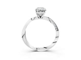 White gold Radiant Cut Diamond Engagement Ring with Side Stone Accents and Four-Prong Setting_40
