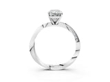 White gold Radiant Cut Diamond Engagement Ring with Side Stone Accents and Four-Prong Setting_59