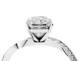 White gold Radiant Cut Diamond Engagement Ring with Side Stone Accents and Four-Prong Setting_60