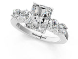 White gold Radiant Cut Diamond Five-Stone Prong Set White Gold Ring_52