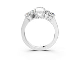 White gold Radiant Cut Diamond Five-Stone Prong Set White Gold Ring_54