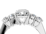 White gold Radiant Cut Diamond Five-Stone Prong Set White Gold Ring_55
