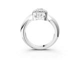 White gold Radiant Cut Diamond Halo Engagement Ring with Split Shank and Four-Prong Setting_118