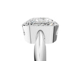 White gold Radiant Cut Diamond Halo Engagement Ring with Split Shank and Four-Prong Setting_119