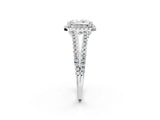 White gold Radiant Cut Diamond Halo Split Shank Engagement Ring_42