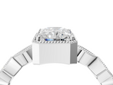 White gold Radiant Cut Diamond Milgrain Marquise Band with Prong Setting_9