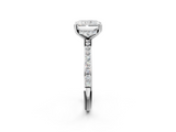 White gold Radiant Cut Diamond Pavé Band Ring with Four-Prong Setting_57