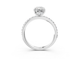 White gold Radiant Cut Diamond Pavé Band Ring with Four-Prong Setting_58