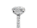 White gold Radiant Cut Diamond Pavé Band Ring with Four-Prong Setting_60